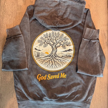 Olive Tree Hoodie: 100% ring-spun cotton