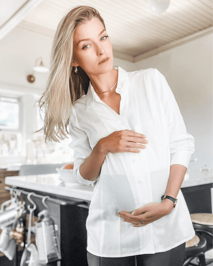 No-Gap Maternity Nursing Button Down Shirt in TENCEL (Regular & Petite)