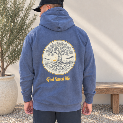 Olive Tree Hoodie: 100% ring-spun cotton