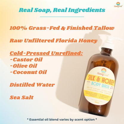 Silk & Honey Body Wash (16oz)