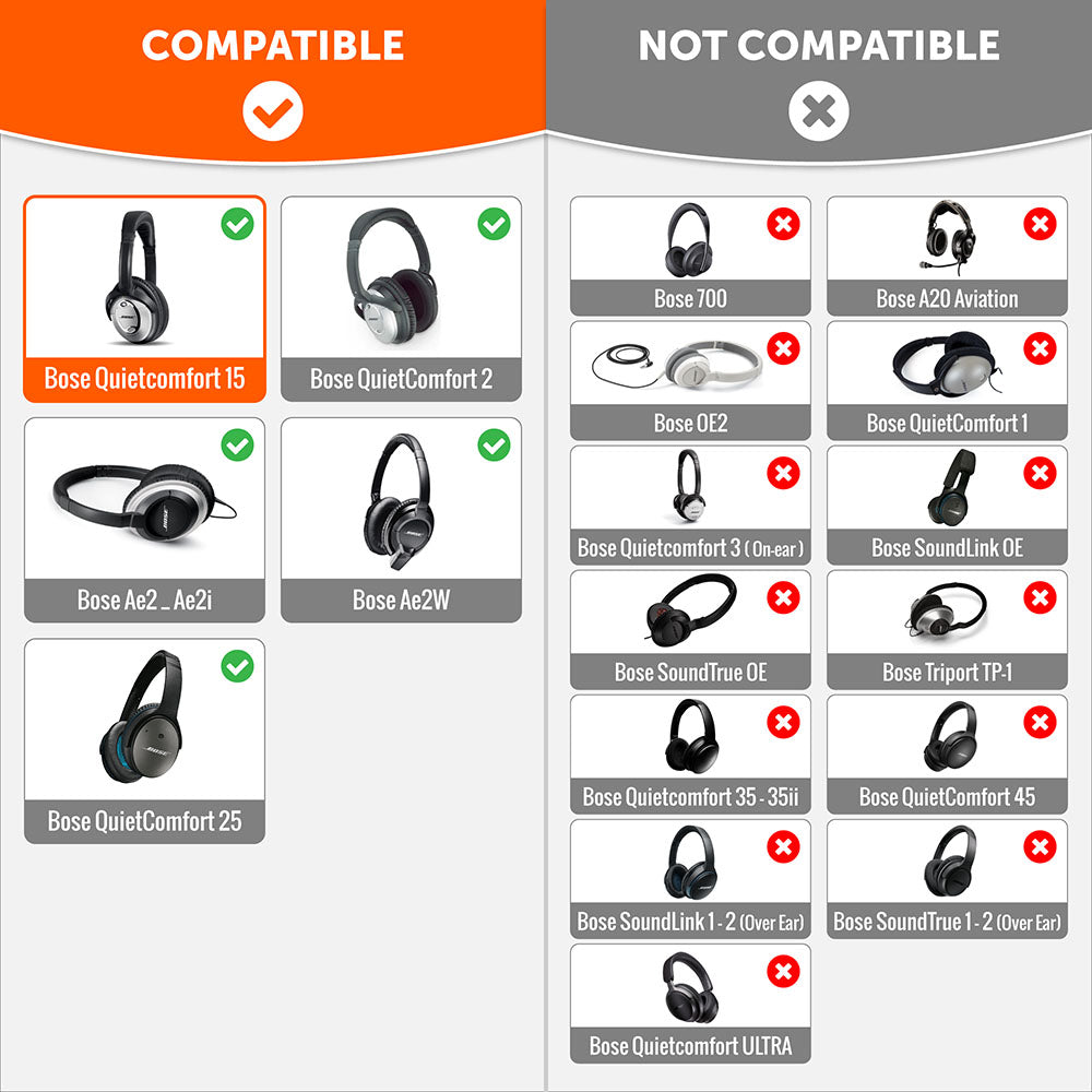 Replacement Earpads For Bose QC15 Headphones