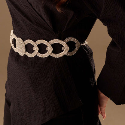 Elegant Silver Wedding Belt- Bridal Sash Belt, Jeweled  Belt