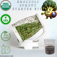 Sprout Spout Broccoli Starter Kit: Sprout Spout + 4oz or 1lb seeds + Free Sprout Scoop