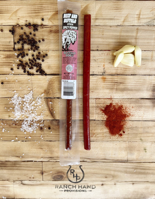 Buffalo and Beef Jerky Stick — Spicy | Buffalo Bob's