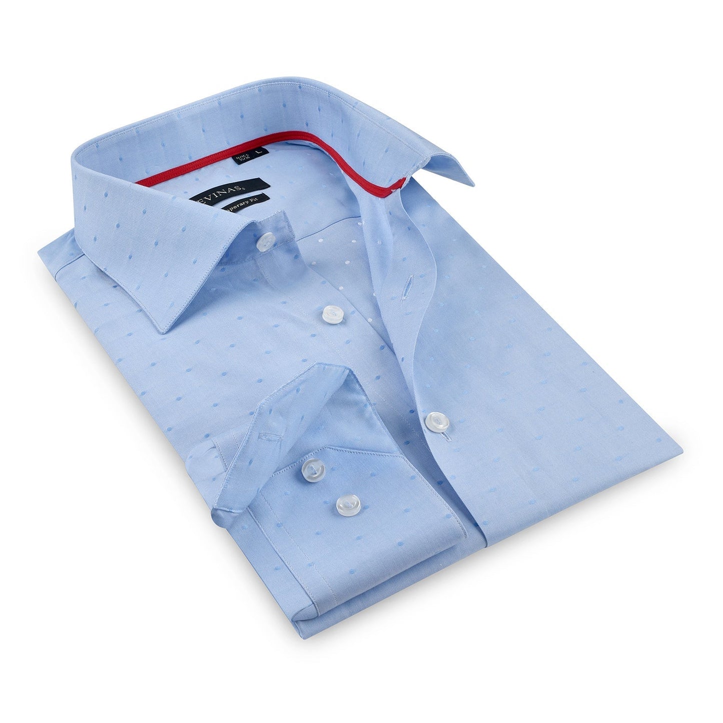 Button-Up Shirt // Blue -  Contemporary Fit - Contrast trimming - final sale - Size Small