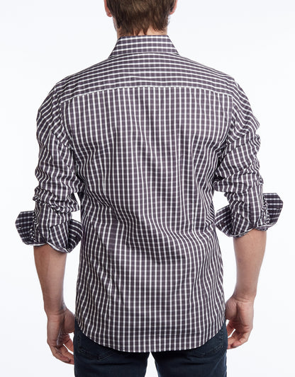 Button-Up Shirt // -  Contemporary Fit - Contrast trimming - final sale - Size Small
