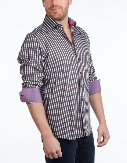 Button-Up Shirt // -  Contemporary Fit - Contrast trimming - final sale - Size Small