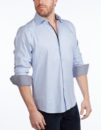 Button-Up Shirt // -  Contemporary Fit - Contrast trimming - final sale - Size Small