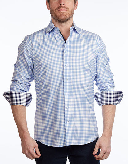 Button-Up Shirt // -  Contemporary Fit - Contrast trimming - final sale - Size Small