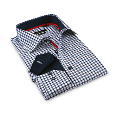 Button-Up Shirt //  - Contemporary Fit - contrast  trimming- final sale - Size Small