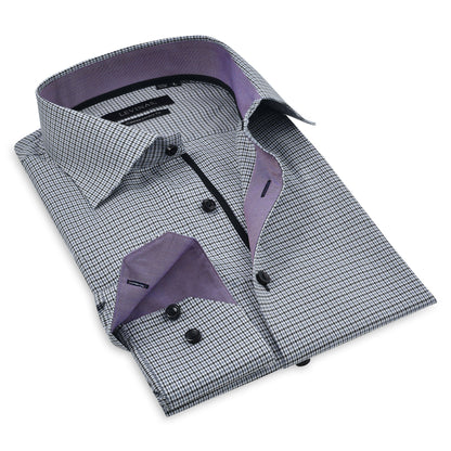 Button-Up Shirt //  - Contemporary Fit - contrast  trimming - final sale - Size Small