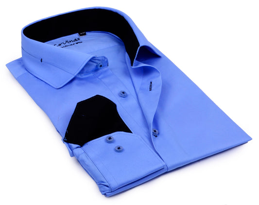 Button-Up Shirt //  - Tailored Fit - contrast  trimming - final sale - Size 2X-Large