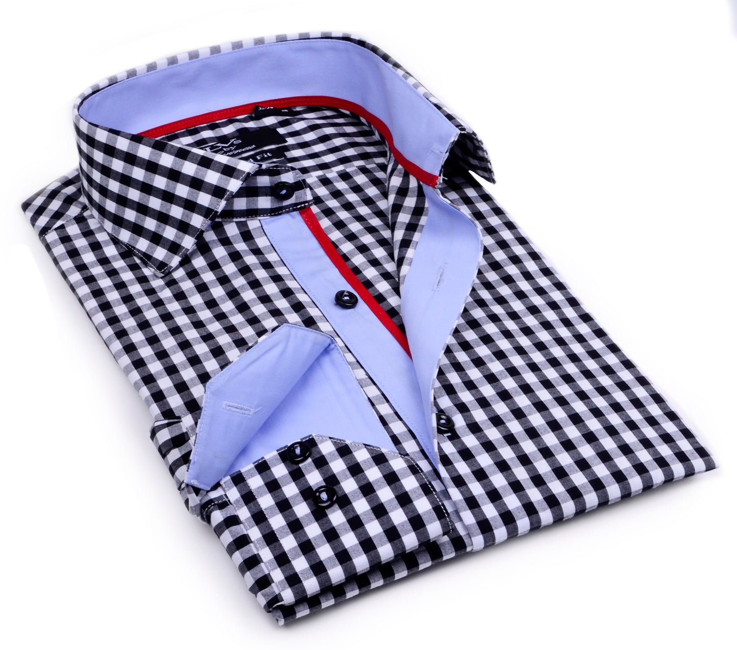 Button-Up Shirt //  - Tailored Fit - contrast  trimming - final sale - Size Small