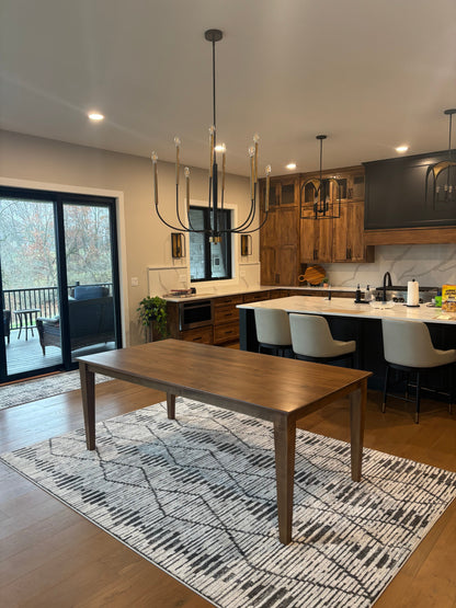 Modern Tapered Post Leg Table with Post Legs