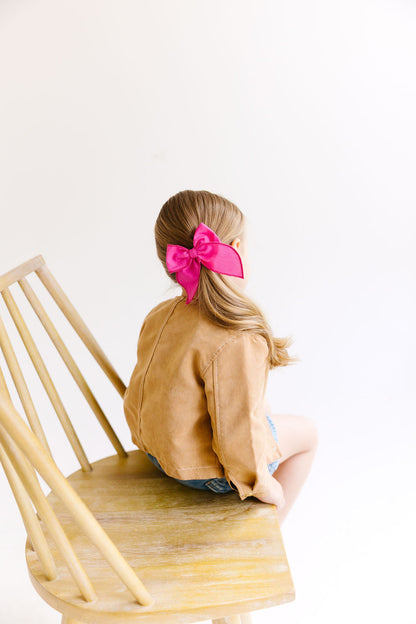 Hot Pink Solid Medium Bow