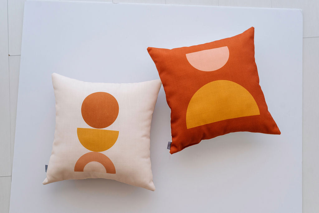 Mod Sunset Linen Pillow, College Student Gift, Mother's Day Gift, Christmas Gift