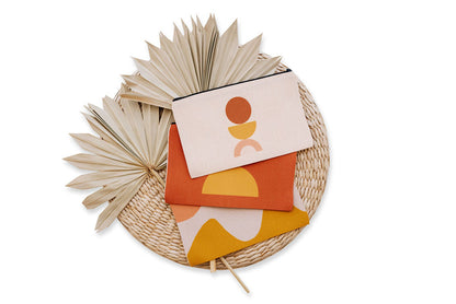 Mod Sunset Cosmetic Pouch, College Student Gift , Mother's Day Gift, Christmas Gift