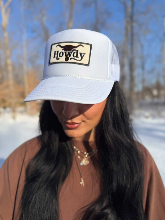 Howdy BullSkull Patch Foam Trucker Hat