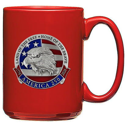 America's 250th Anniversary Eagle Head with Flag Coffee Mug