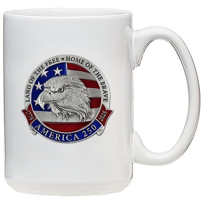 All American Mug - America's 250th Anniversary Eagle Head with Flag Coffee Mug