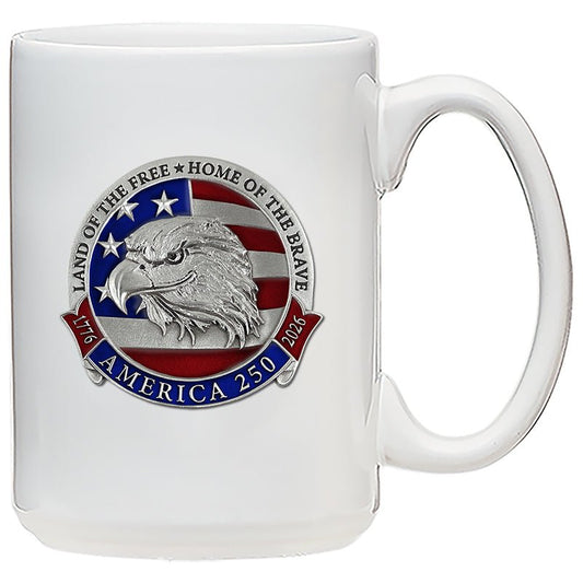 All American Mug - America's 250th Anniversary Eagle Head with Flag Coffee Mug