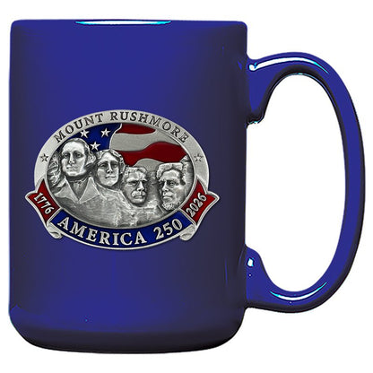 America's 250th Anniversary Mount. Rushmore Coffee Mug