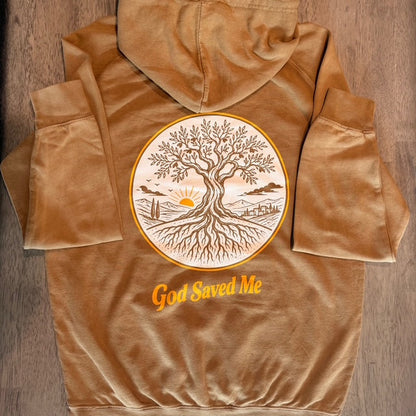 Olive Tree Hoodie: 100% ring-spun cotton