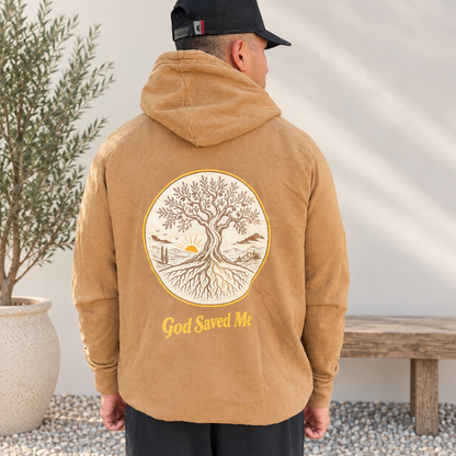 Olive Tree Hoodie: 100% ring-spun cotton