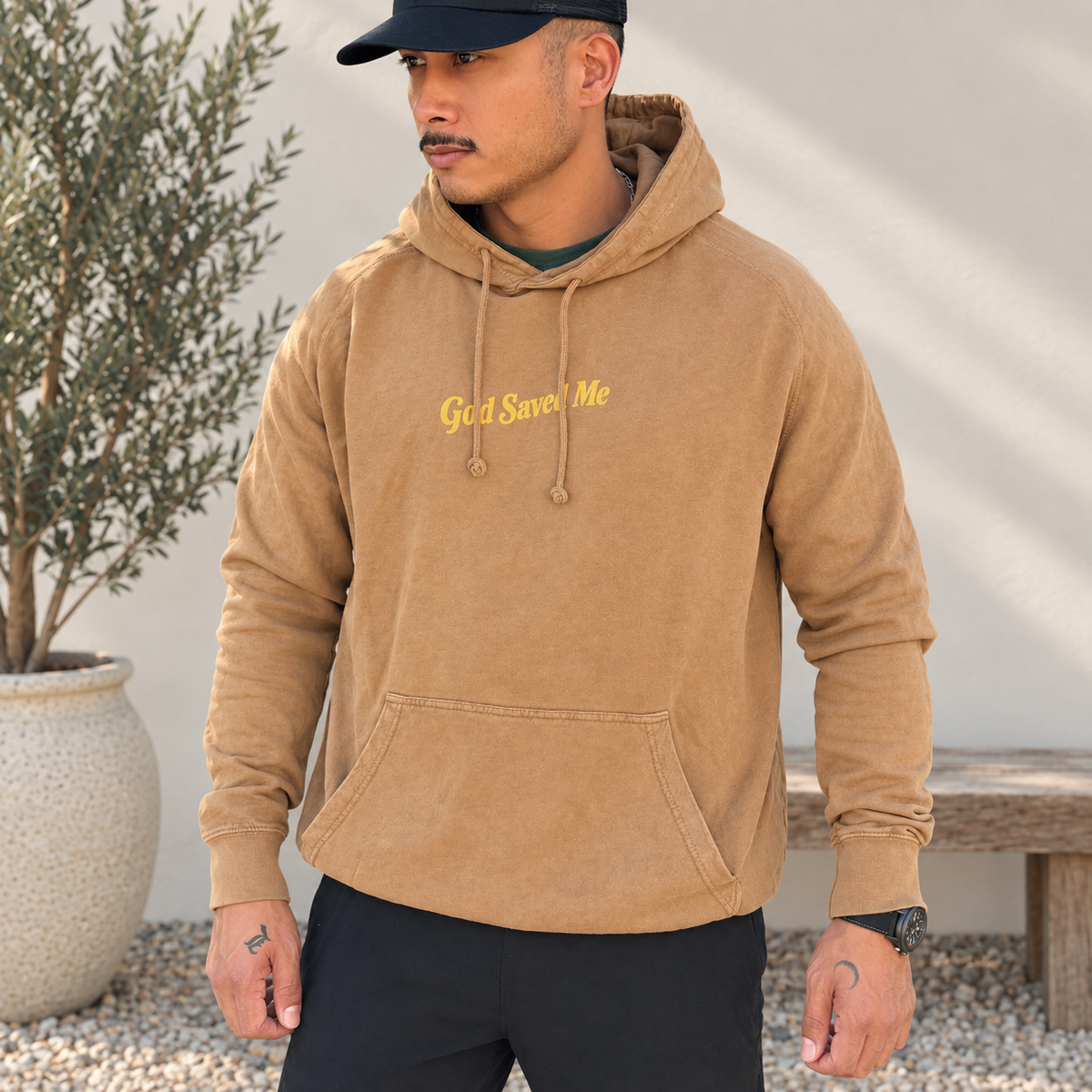 Olive Tree Hoodie: 100% ring-spun cotton