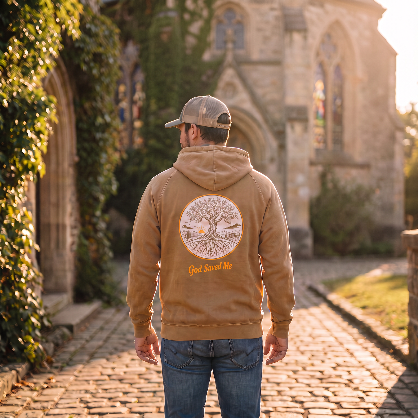 Olive Tree Hoodie: 100% ring-spun cotton