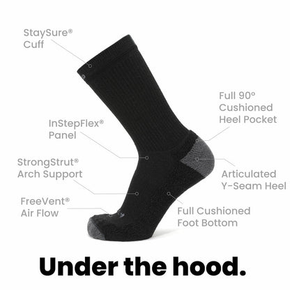 8 Pairs Carbon - Casual Crew Midweight Merino Wool Sock