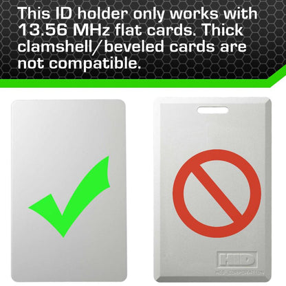 "Squeeze to Read" Secure Badge Holder Classic Vertical 1 ID Card Holder