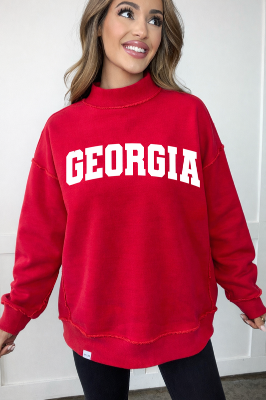 Tilly Georgia Reversible Oversized Mockneck Crew