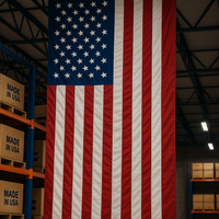 Double Sided American Flag for Vertical Viewing *Made in USA*