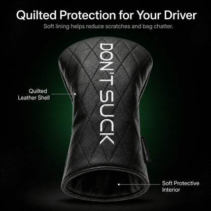 Don’t Suck™ Driver Headcover — Premium Black Diamond Quilted Fit (460cc)
