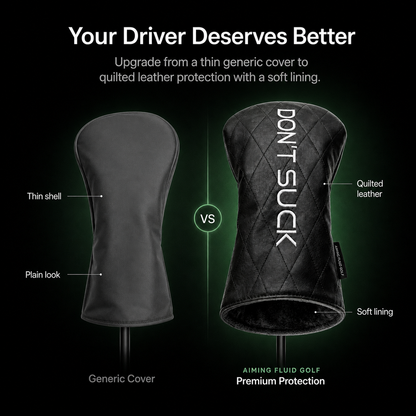 Don’t Suck™ Driver Headcover — Premium Black Diamond Quilted Fit (460cc)