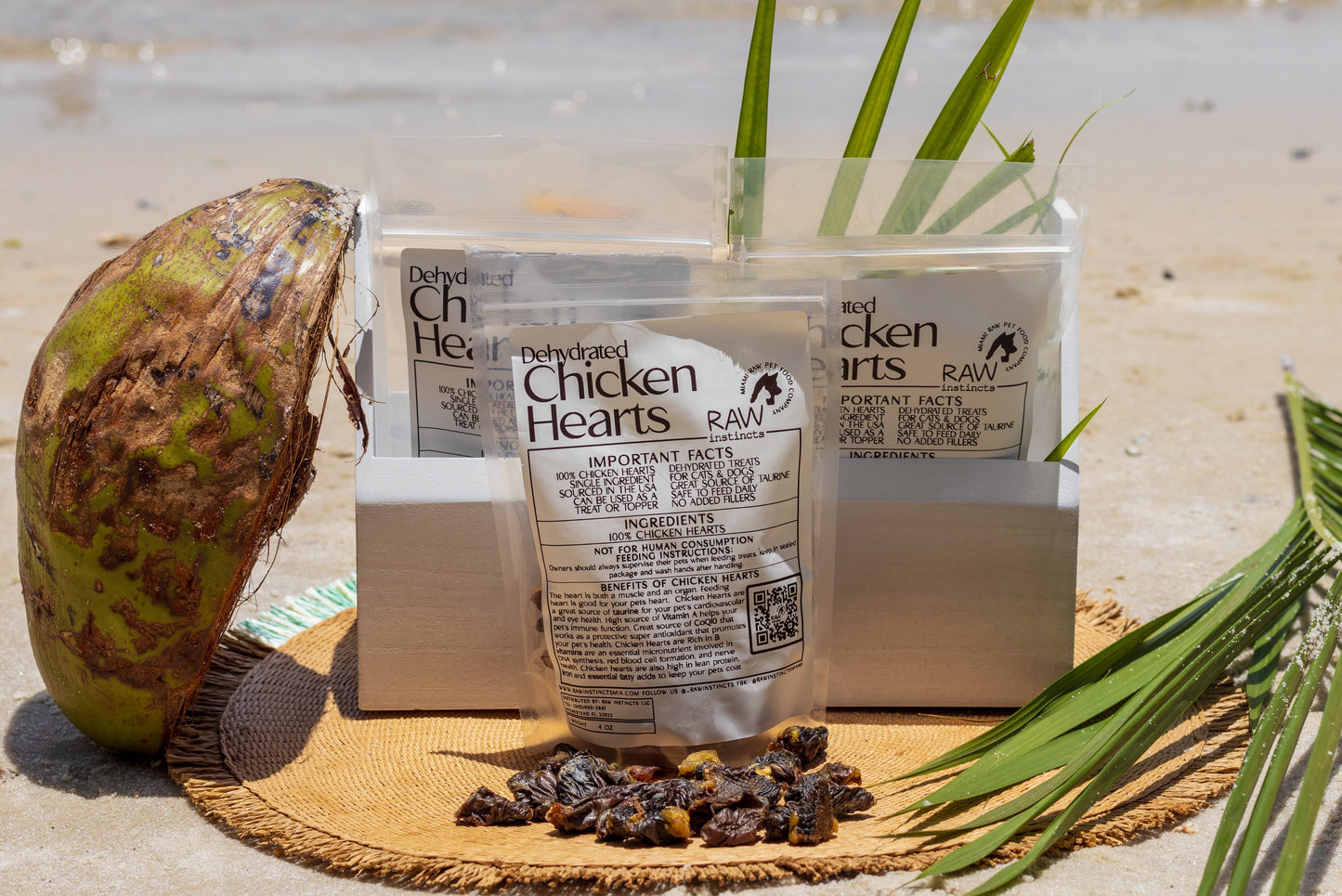 Dehydrated Chicken Hearts – 3.5oz | Raw Instincts | Single-Ingredient Organ Treat for Cats & Dogs