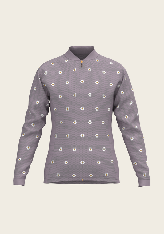 Mosaic Daises in Lavender Children's Long Sleeve Shirt