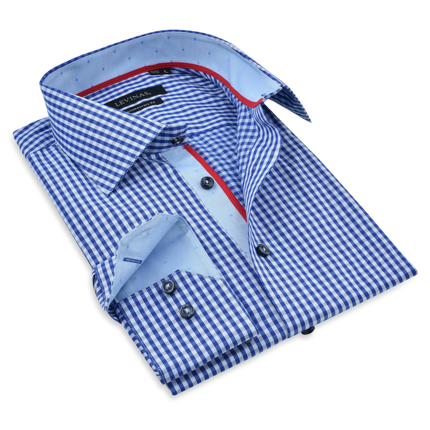 Contrast Collar Button-Up Shirt  -  Contemporary Fit - Contrast trimming - final sale - Size Small