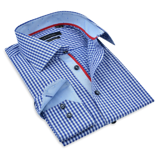 Contrast Collar Button-Up Shirt  -  Contemporary Fit - Contrast trimming - final sale - Size Small