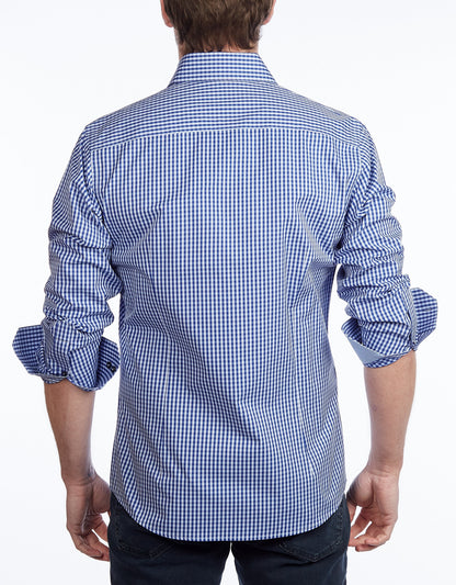 Contrast Collar Button-Up Shirt  -  Contemporary Fit - Contrast trimming - final sale - Size Small
