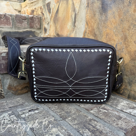 Boot Stitch Genuine Leather Purse