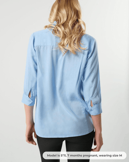 No-Gap Maternity Nursing Button Down Shirt in TENCEL (Regular & Petite)