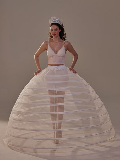 Crinoline Petticoat Skirt ,Hoop Skirt for Ball Gown,  Wedding & Quinceañera Underskirt