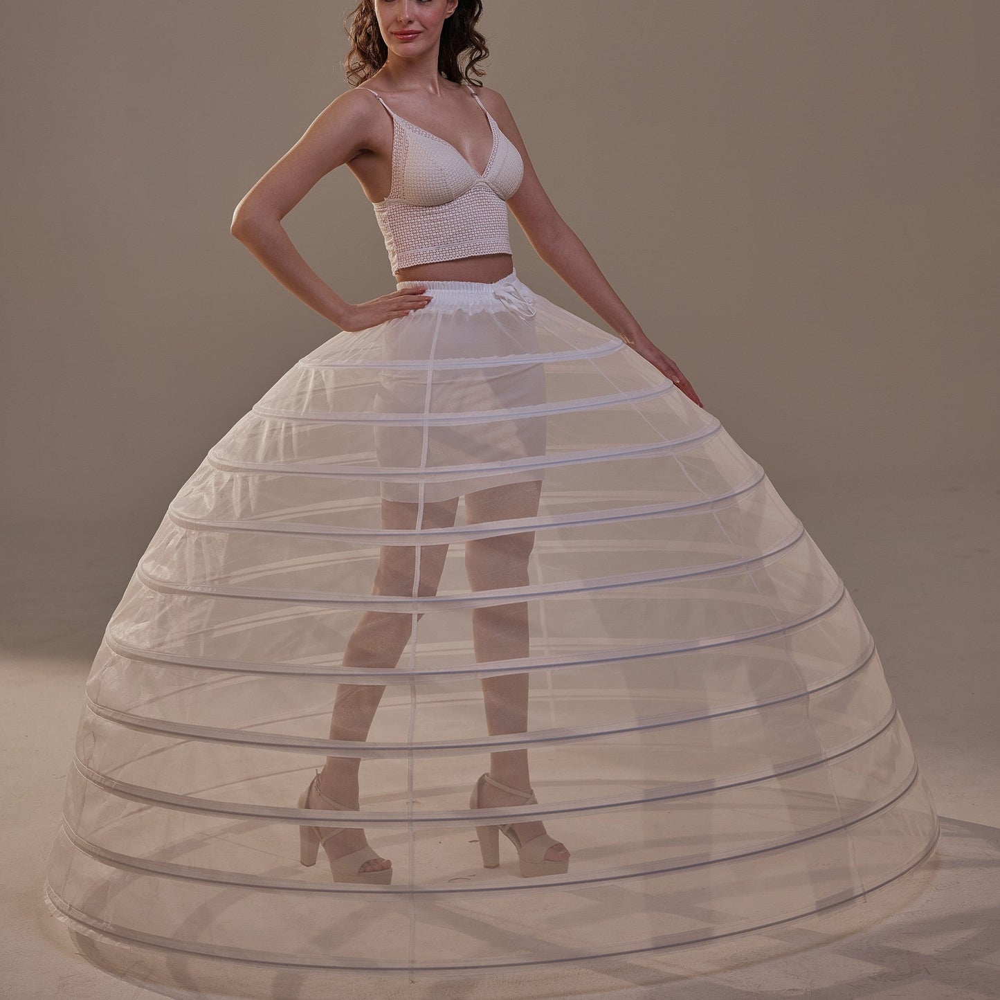 Crinoline Petticoat Skirt ,Hoop Skirt for Ball Gown,  Wedding & Quinceañera Underskirt