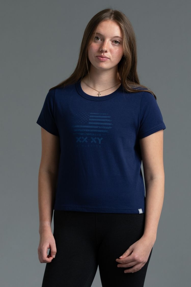 Tonal Flag Semi-Cropped Tee (XX)