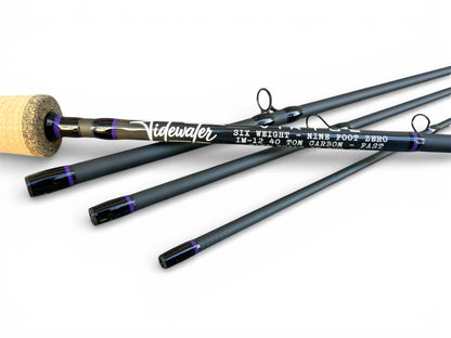 Tidewater Virtue 6wt 9ft - Purple Haze X Hexagon Carbon Fiber Reel Seat