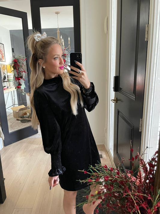 Black Velvet Party Dress