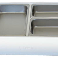 REVO MIX Pan Set | Stainless Steel 2.5" deep | One 1/2 Size and Two 1/4 size food pans