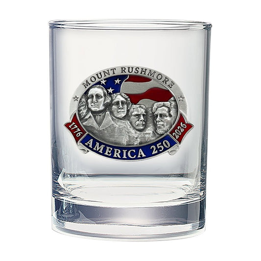 America's 250th Anniversary Mount Rushmore Double Old Fashioned Glass